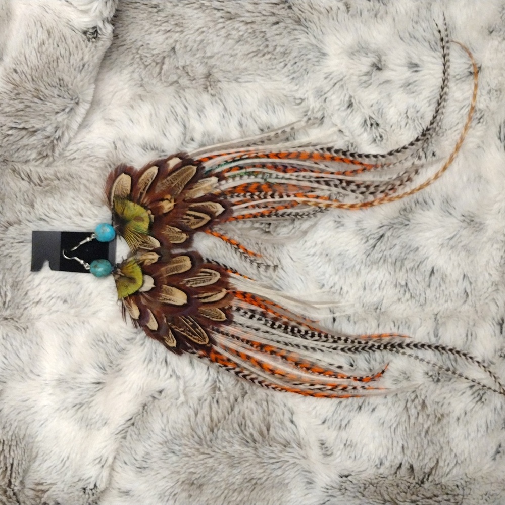 Feather earrings